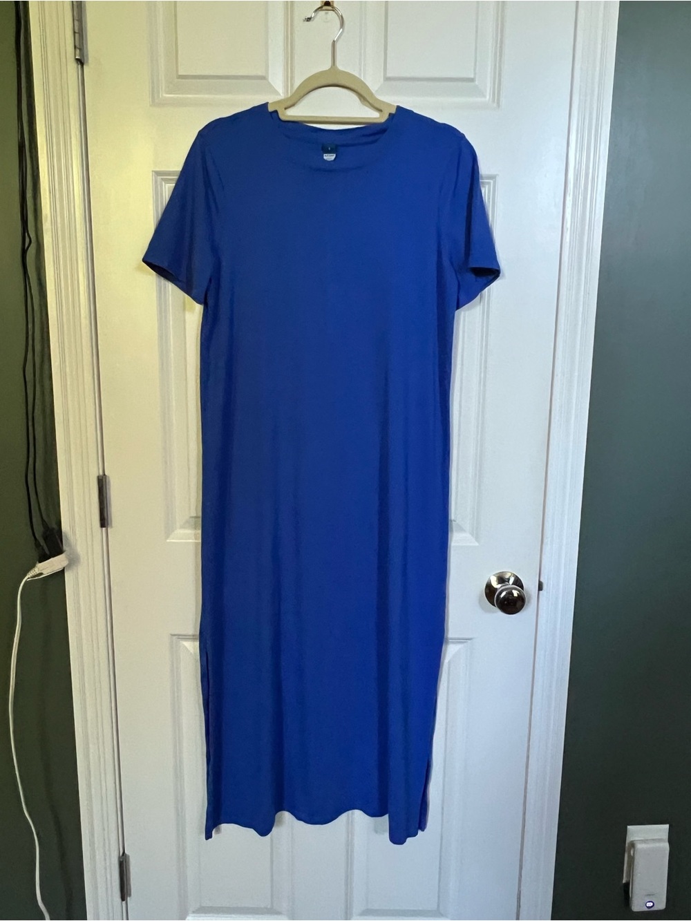 Old Navy Royal Blue Short-Sleeve Maxi Dress